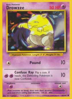 Carta pokemon Drowzee (BS 49)-SET BASE-C - lingua ITA-condizione PO