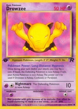 Carta pokemon Drowzee (TR 54)-TEAM ROCKET-C - lingua ITA-condizione PL