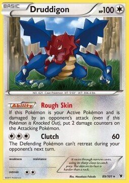 Carta pokemon Druddigon (NVI 89)-VITTORIE REGALI-R - lingua ITA-condizione EX