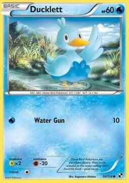 Carta pokemon Ducklett (BLW 36)-NERO E BIANCO-C - lingua ITA-condizione NM