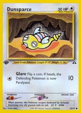 Carta pokemon Dunsparce (NDI 54)-NEO DISCOVERY-C - lingua ITA-condizione EX