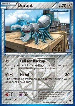 Carta pokemon Durant (PLS 92)-URAGANO PLASMA-U - lingua ITA-condizione EX