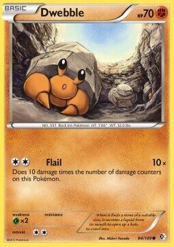 Carta pokemon Dwebble (BCR 84)-CONFINI VARCATI-C - lingua ITA-condizione EX