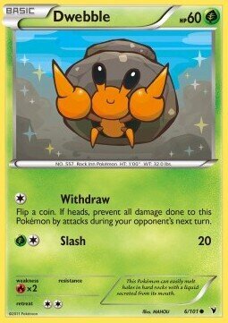 Carta pokemon Dwebble (NVI 6)-VITTORIE REGALI-C - lingua ITA-condizione EX