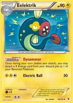 Carta pokemon Eelektrik (NVI 40)-VITTORIE REGALI-U - lingua ITA-condizione EX
