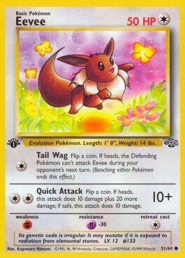 Carta pokemon Eevee (JU 51)-JUNGLE-C - lingua ITA-condizione EX