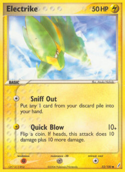 Carta pokemon Electrike (CG 52)-EX GUARDIANI DEI CRISTALLI-C - lingua ITA-condizione EX