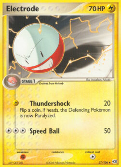 Carta pokemon Electrode (EM 27)-EX SMERARLDO-U - lingua ITA-condizione GD