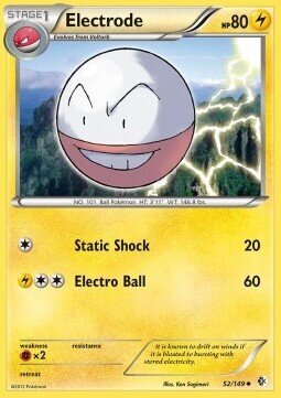 Carta pokemon Electrode (BCR 52)-CONFINI VARCATI-U - lingua ITA-condizione EX