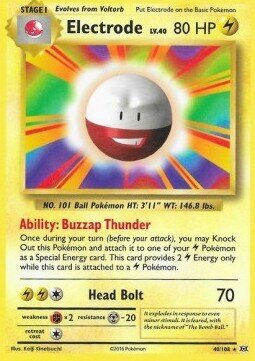 Carta pokemon Electrode (EVO 40)-EVOLUZIONI-R - lingua ITA-condizione NM