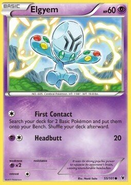 Carta pokemon Elgyem (NVI 55)-VITTORIE REGALI-C - lingua ITA-condizione EX