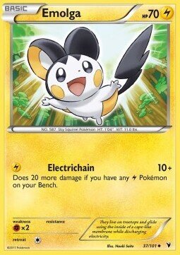 Carta pokemon Emolga (NVI 37)-VITTORIE REGALI-U - lingua ITA-condizione EX
