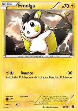Carta pokemon Emolga (NXD 49)-DESTINI FUTURI-U - lingua ITA-condizione EX