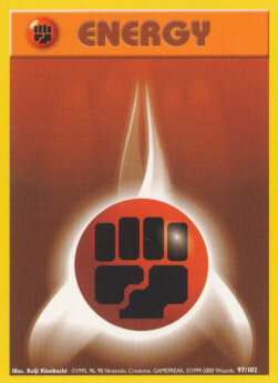 Carta pokemon Energia Combattimento (BS 97)-SET BASE-C - lingua ITA-condizione EX