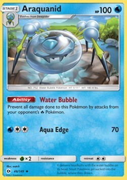 Carta pokemon Araquanid (SUM 46)-SOLE E LUNA-U - lingua ITA-condizione NM