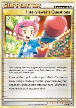 Carta pokemon Domande dell'Intervistatrice (CL 79)-RICHIAMO DELLE LEGGENDE-U - lingua ITA-condizione EX