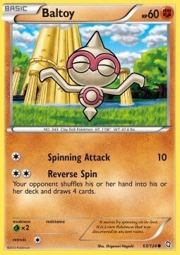 Carta pokemon Baltoy (DRX 63)-STIRPE DEI DRAGHI-C - lingua ITA-condizione EX