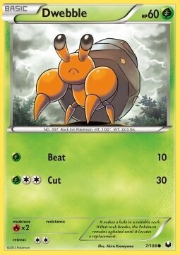 Carta pokemon Dwebble (DEX 7)-ESPLORATORI DELLE TENEBRE-C - lingua ITA-condizione EX Carta pokemon Dwebble (DEX 7)-ESPLORATORI DELLE TENEBRE-C - lingua ITA-condizione EX