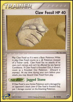 Carta pokemon Artiglio Fossile (SS 90)-EX TEMPESTA DI SABBIA-C - lingua ITA-condizione EX