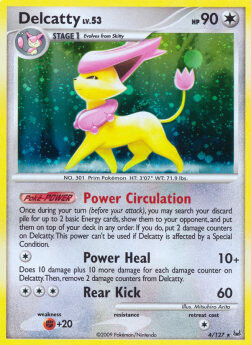 Carta pokemon Delcatty Lv. 53 (PL 4)-PLATINO-HOLO RARE - lingua ITA-condizione PO