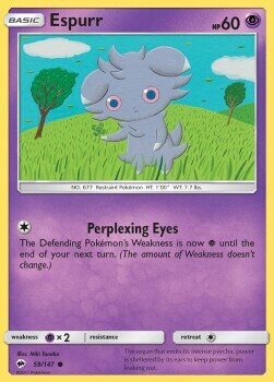 Carta pokemon Espurr (BUS 59)-OMBRE INFUOCATE-C - lingua ITA-condizione NM