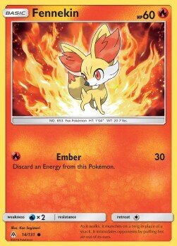 Carta pokemon Fennekin (FLI 14)-FORBIDDEN LIGHT-C - lingua ITA-condizione NM