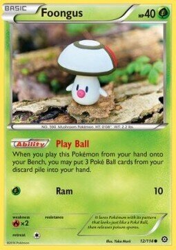 Carta pokemon Foongus (STS 12)-STEAM SIEGE-C - lingua ITA-condizione NM