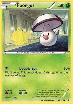 Carta pokemon Foongus (DRX 17)-STIRPE DEI DRAGHI-C - lingua ITA-condizione EX