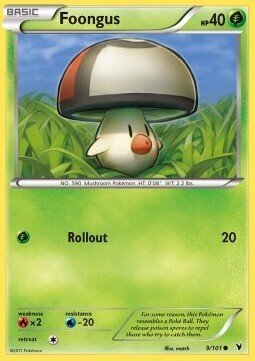 Carta pokemon Foongus (NVI 9)-VITTORIE REGALI-C - lingua ITA-condizione GD