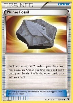Carta pokemon Fossilpiuma (NVI 93)-VITTORIE REGALI-U - lingua ITA-condizione EX