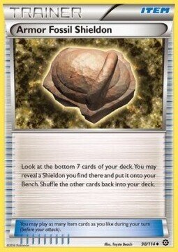 Carta pokemon Fossilscudo di Shieldon (STS 98)-STEAM SIEGE-U - lingua ITA-condizione EX