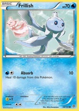 Carta pokemon Frillish (PLS 38)-URAGANO PLASMA-C - lingua ITA-condizione EX