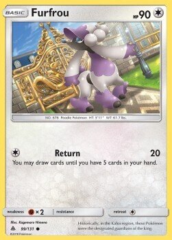 Carta pokemon Furfrou (FLI 99)-FORBIDDEN LIGHT-C - lingua ITA-condizione NM