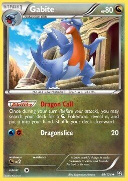 Carta pokemon Gabite (DRX 89)-STIRPE DEI DRAGHI-U - lingua ITA-condizione EX
