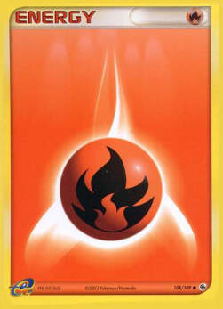 Carta pokemon Energia Fuoco (RS 108)-EX RUBINO & ZAFFIRO-C - lingua EN-condizione GD