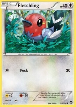 Carta pokemon Fletchling (STS 94)-STEAM SIEGE-C - lingua ITA-condizione EX