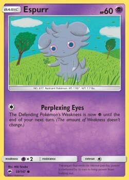 Carta pokemon Espurr (BUS 59)-OMBRE INFUOCATE-C - lingua ITA-condizione NM