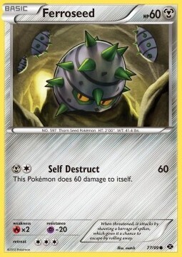Carta pokemon Ferroseed (NXD 77)-DESTINI FUTURI-C - lingua ITA-condizione EX Carta pokemon Ferroseed (NXD 77)-DESTINI FUTURI-C - lingua ITA-condizione EX