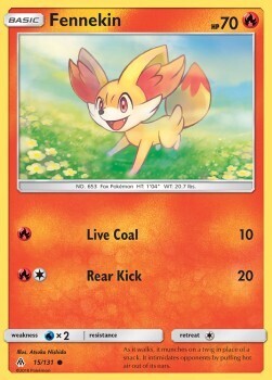 Carta pokemon Fennekin (FLI 15)-FORBIDDEN LIGHT-C - lingua ITA-condizione EX