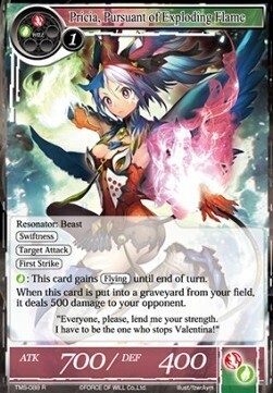Pricia, Pursuant of Exploding Flame- FOW -TMS-ITA-NM-foil-full Art