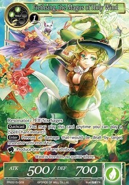 Fiethsing, the Magus of Holy Wind- FOW -PR-ITA-NM-foil-full Art