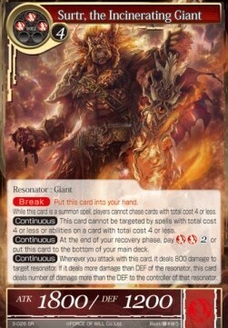 Surtr, the Incinerating Giant- FOW -The Shaft of Light of Valhalla-ITA-NM-Foil