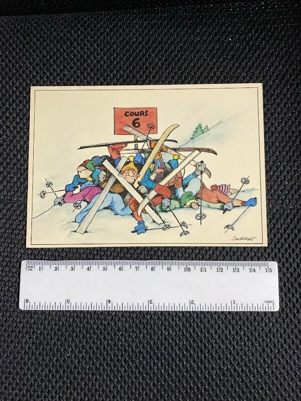 Cartolina Formato Grande Glenat 1985 "les vacances" N.1089 non viag.-colori