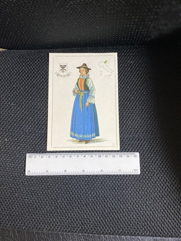 Cartolina Formato Grande Costume regionale Trentino A.A Non Viaggiata 1962-colori