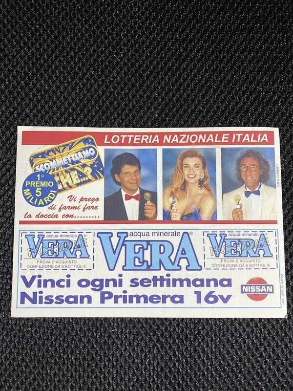 Lotteria  Italia1996 -Cartolina "Scommettiamo che?" Viaggiata con tagliando
