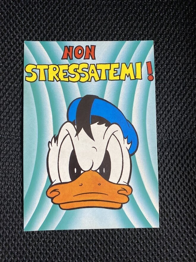 Cartolina Augurale "Non stressatemi!" Paperino - colori