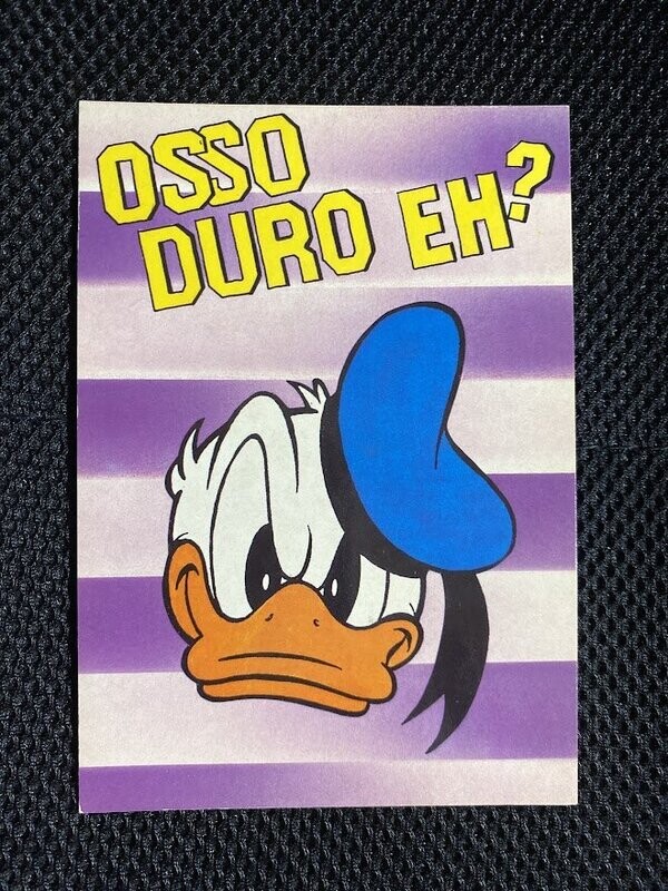 Cartolina Augurale "Osso duro eh?" Paperino - colori