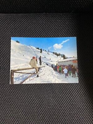 Cartolina Formato Grande Bormio (SO) Sciovie alla rocca Viaggiata 1966-colori