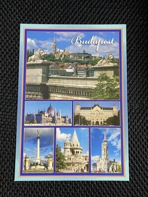 Cartolina Formato Grande Budapest Monumenti Non Viaggiata-colori