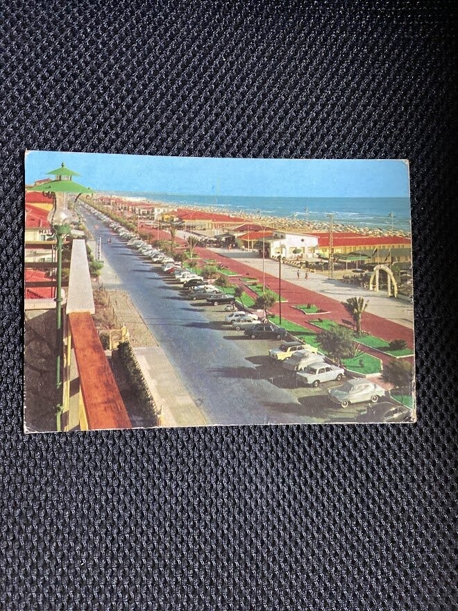 Cartolina Formato Grande Lido di camaiore (LU)Viali  Lungomare Viaggiata-colori